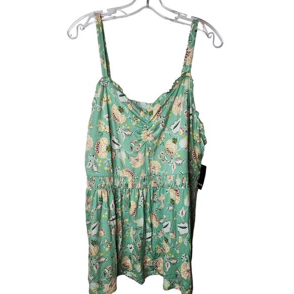 Torrid Supersoft Sweetheart Ruched Babydoll Tank, Hemlock, NWT, 3X - Picture 1 of 7